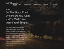 Tablet Screenshot of frankwillinsureyou.com